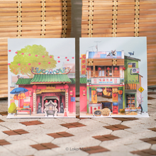 Load image into Gallery viewer, Pop Up Postcard: Temple of Fortune and Dry Seafood