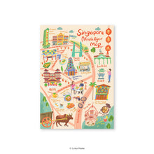 Load image into Gallery viewer, Doodle Land: Kreta Ayer Map - Singapore Postcard
