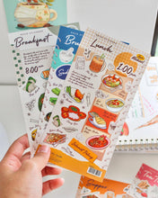 Load image into Gallery viewer, Get a taste of Malaysia with Loka Made's Jom Makan sticker series - illustrated Malaysian food sticker series that feature iconic Malaysian local food for every meal of the day! Waterproof and re-stickable. From nasi lemak to roti canai, get your hands on these iconic Malaysian food stickers today!