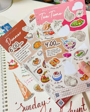 Load image into Gallery viewer, Get a taste of Malaysia with Loka Made's Jom Makan sticker series - illustrated Malaysian food sticker series that feature iconic Malaysian local food for every meal of the day! Waterproof and re-stickable. From nasi lemak to roti canai, get your hands on these iconic Malaysian food stickers today!