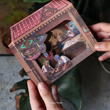 Load image into Gallery viewer, Peeking through Layering of Malaysia 'Peeking Through The Heirloom Hands' - 3 Layer Greeting Card
