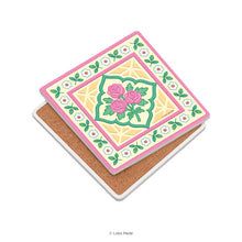 Load image into Gallery viewer, Tales of Tiles 'Rosy Heritage' - Mosaic Coaster
