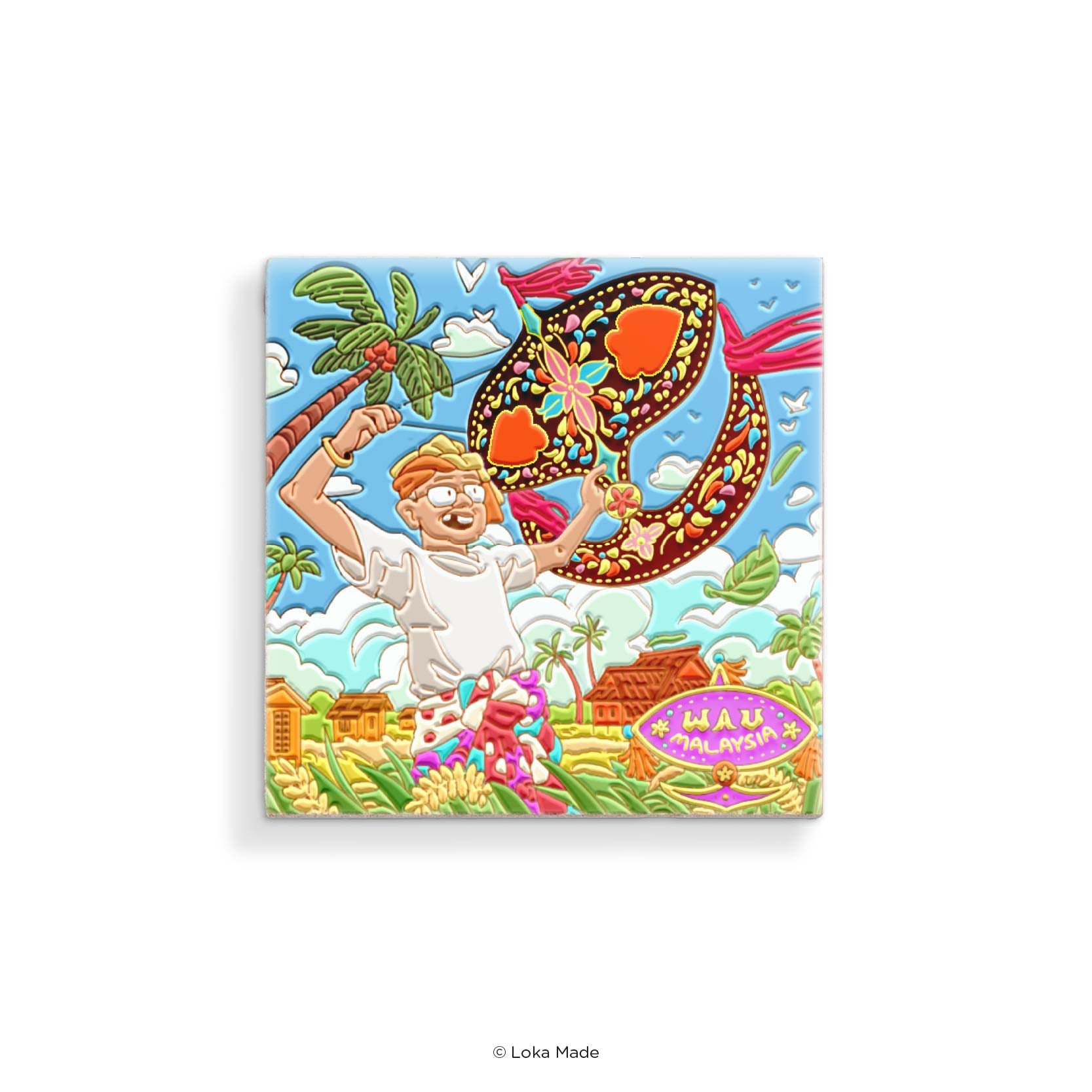 Scene by Seen 'Wau, Malaysia' - Mosaic Magnet – Loka Made