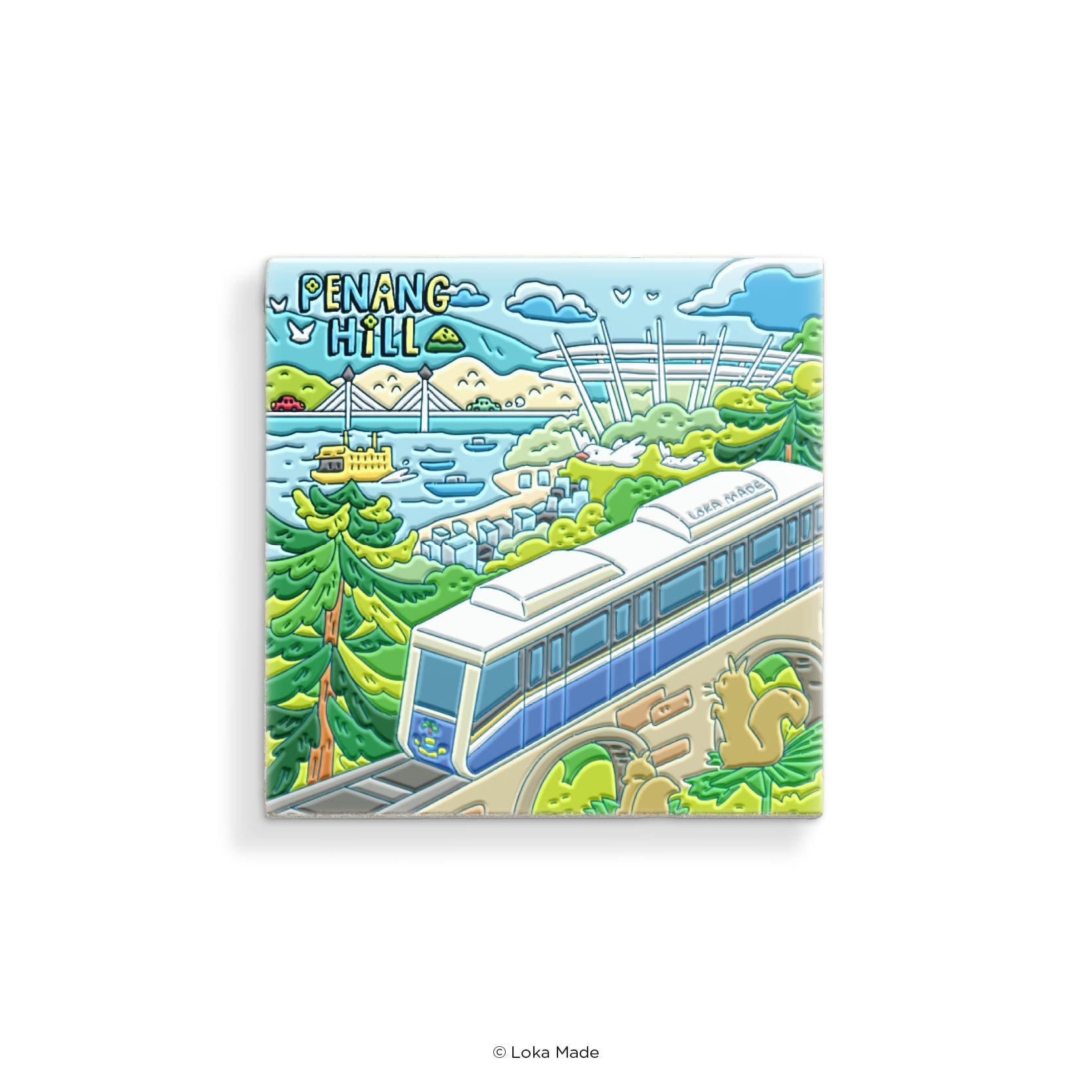 Scene by Seen 'Penang Hill, Malaysia' - Mosaic Magnet – Loka Made