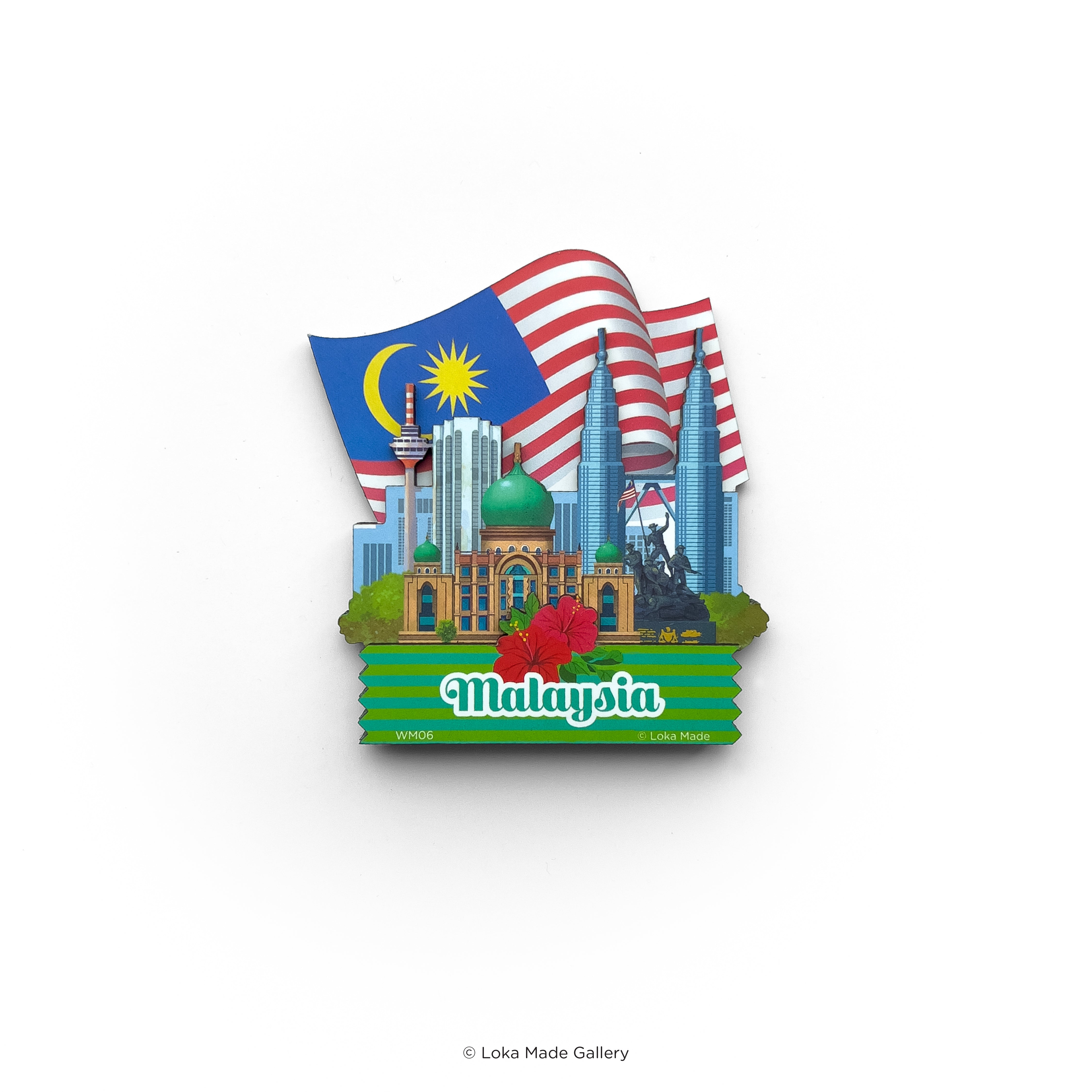 Loka Made Woodee Magnet 'The Spectator of Malaysia Growth' - Wood Magnet