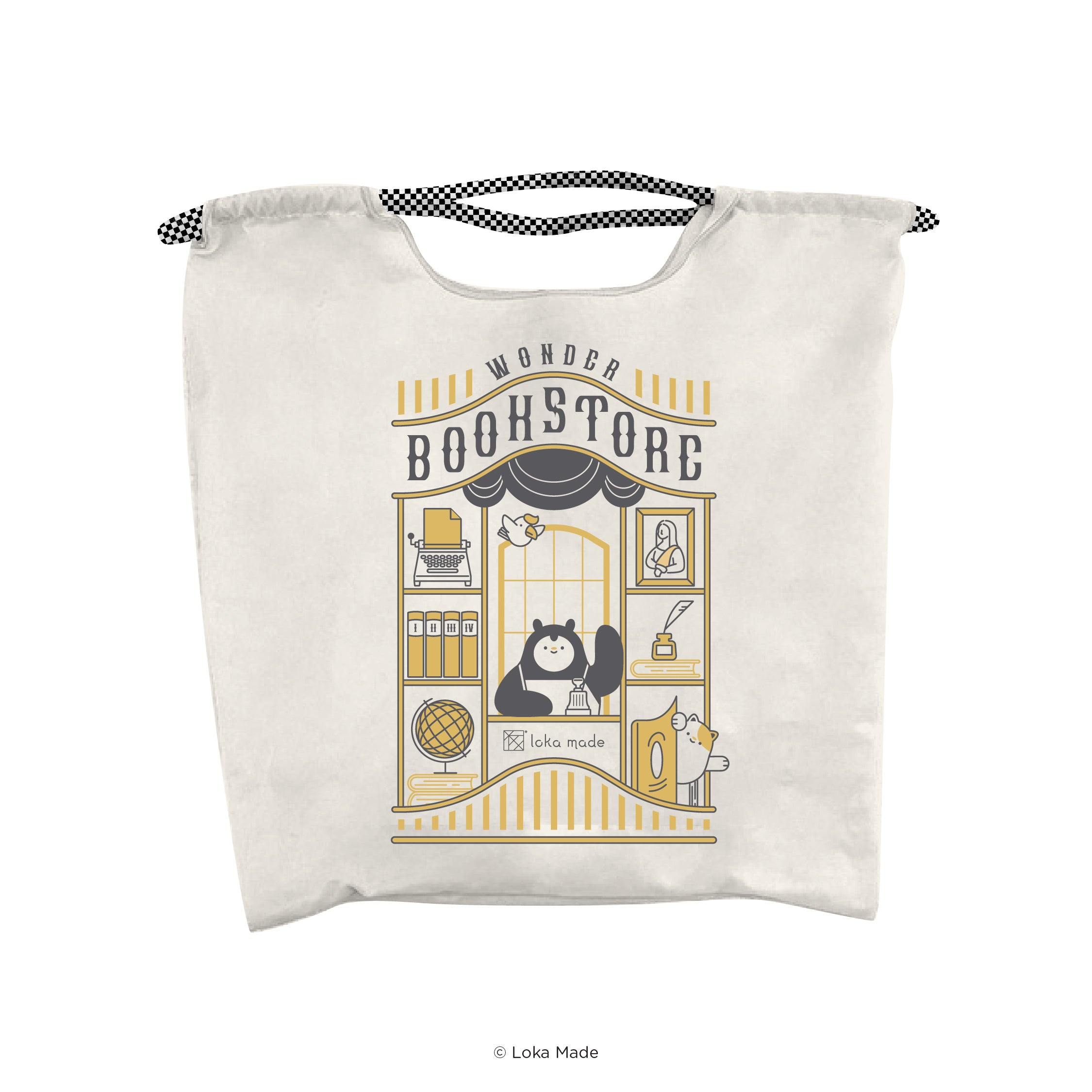 Image 542: TSUTAYA BOOKS x Loka Made 'Wonder Bookstore' - Embroidery Bag