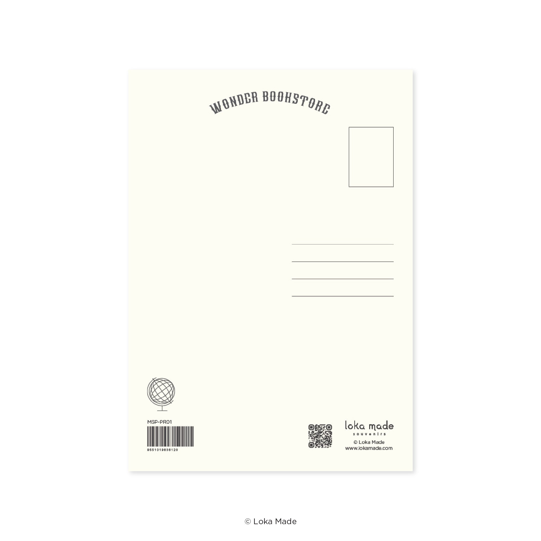Image 514: TSUTAYA BOOKS x Loka Made 'Wonder Bookstore' - Letterpress Postcard