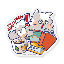 Load image into Gallery viewer, Sticker Reader Cat: The Bookworm AS107
