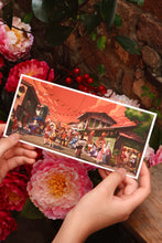 Load image into Gallery viewer, CNY Panorama Postcard: New Year at Kampung Baru 新村有新春明信片