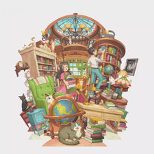 Load and play video in Gallery viewer, 360° 3D Greetings Card: Peaceful Hours in the Study