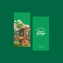 Load image into Gallery viewer, Loka Made brings to life the celebratory times of Hari Raya in the heart of Kampung through an illustration entitled 'Riang Ria Raya'. At its core, this beautiful place captures the essence of family togetherness, reflecting the cherished traditions and joyous times we share without loved ones during the festive season. 5 different designs in a set.