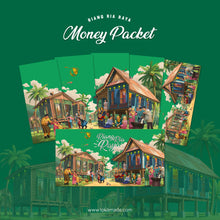 Load image into Gallery viewer, Loka Made brings to life the celebratory times of Hari Raya in the heart of Kampung through an illustration entitled 'Riang Ria Raya'. At its core, this beautiful place captures the essence of family togetherness, reflecting the cherished traditions and joyous times we share without loved ones during the festive season. 5 different designs in a set.