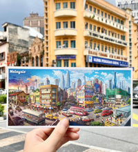 Load image into Gallery viewer, Panorama Postcard: Malaysia Cityscapes