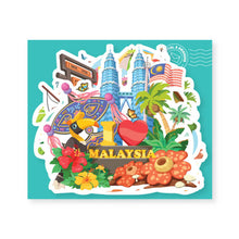 Load image into Gallery viewer, Malaysia Shaped Postcard Set B