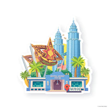 Load image into Gallery viewer, Malaysia Shaped Postcard Set A