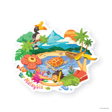Load image into Gallery viewer, Malaysia Shaped Postcard Set A