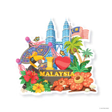 Load image into Gallery viewer, Malaysia Shaped Postcard Set B