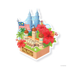 Load image into Gallery viewer, Malaysia Shaped Postcard Set B