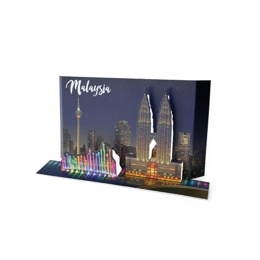 Malaysia Pop Up Postcard: Dazzling Night Lights of Kuala Lumpur MPP01