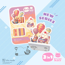 Load image into Gallery viewer, Purrfect Stamp Block Series 2 Set (6pcs) and ink pad