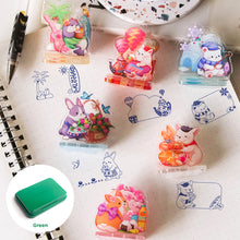 Load image into Gallery viewer, Purrfect Stamp Block Series 2 Set (6pcs) and ink pad