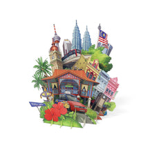 Load image into Gallery viewer, 360° 3D Greetings Card: Malaysia in the Glimpse of Eye TP03
