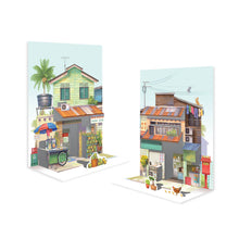 Load image into Gallery viewer, Pop Up Postcard :Neighbourhood Refreshments and Kopitiam