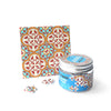 Mini Puzzle Coaster: Peranakan Tiles Crimson Leaf