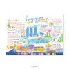 (Pre-Order) Loka Made A3 Premium Poster: Doodle Land - Singapore