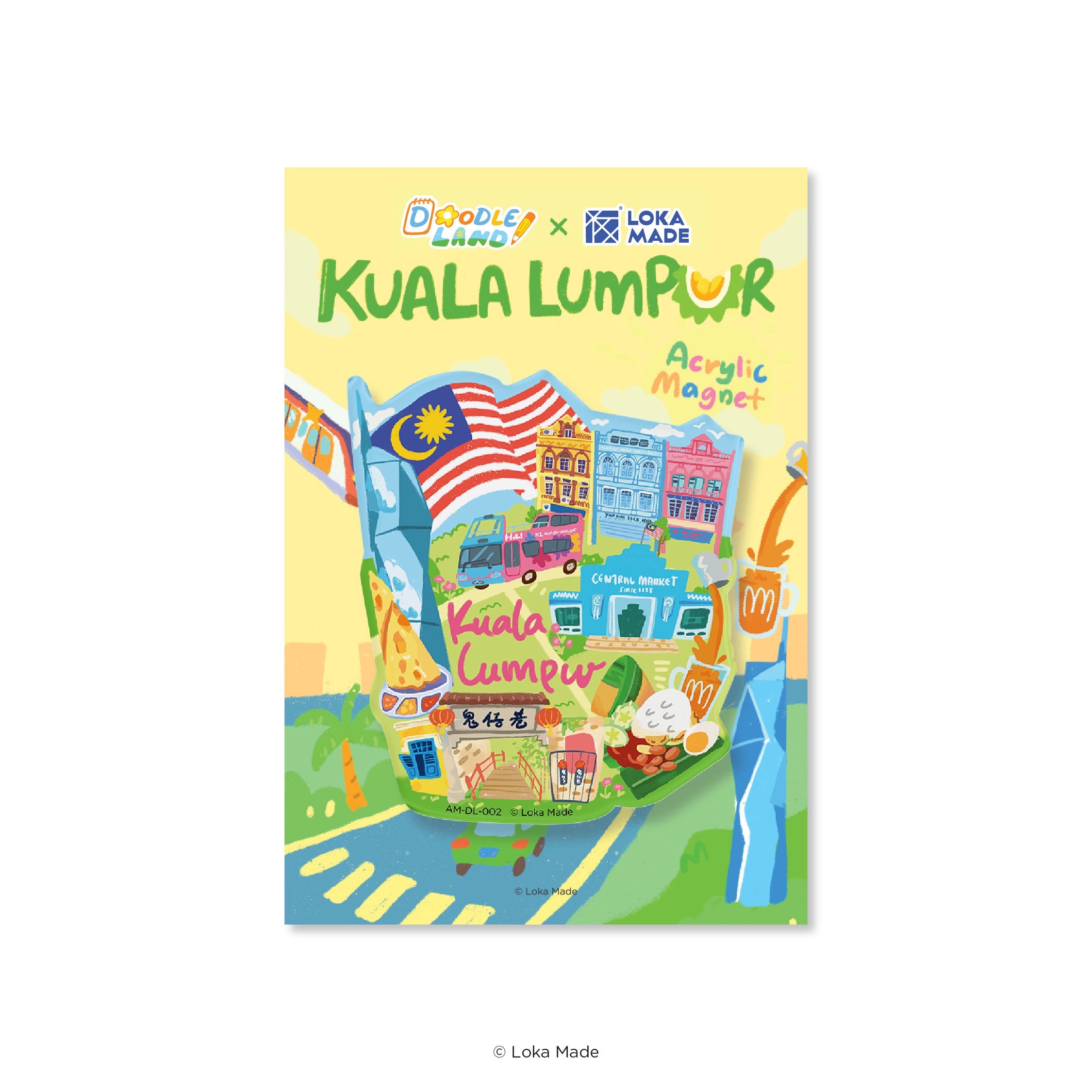 Doodle Land: KL Street Charm - Acrylic Magnet