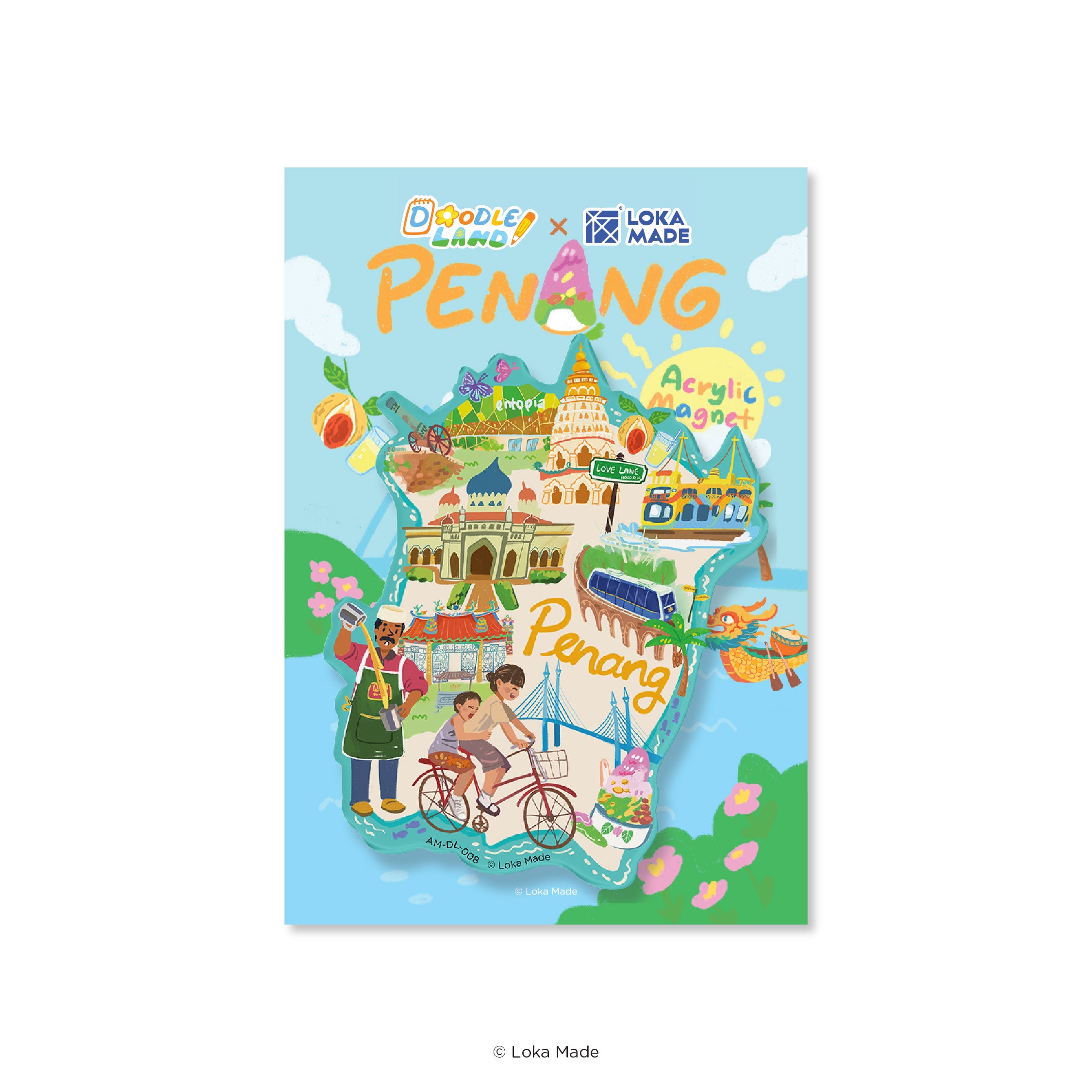 Doodle Land: Island Of Heritage - Acrylic Magnet
