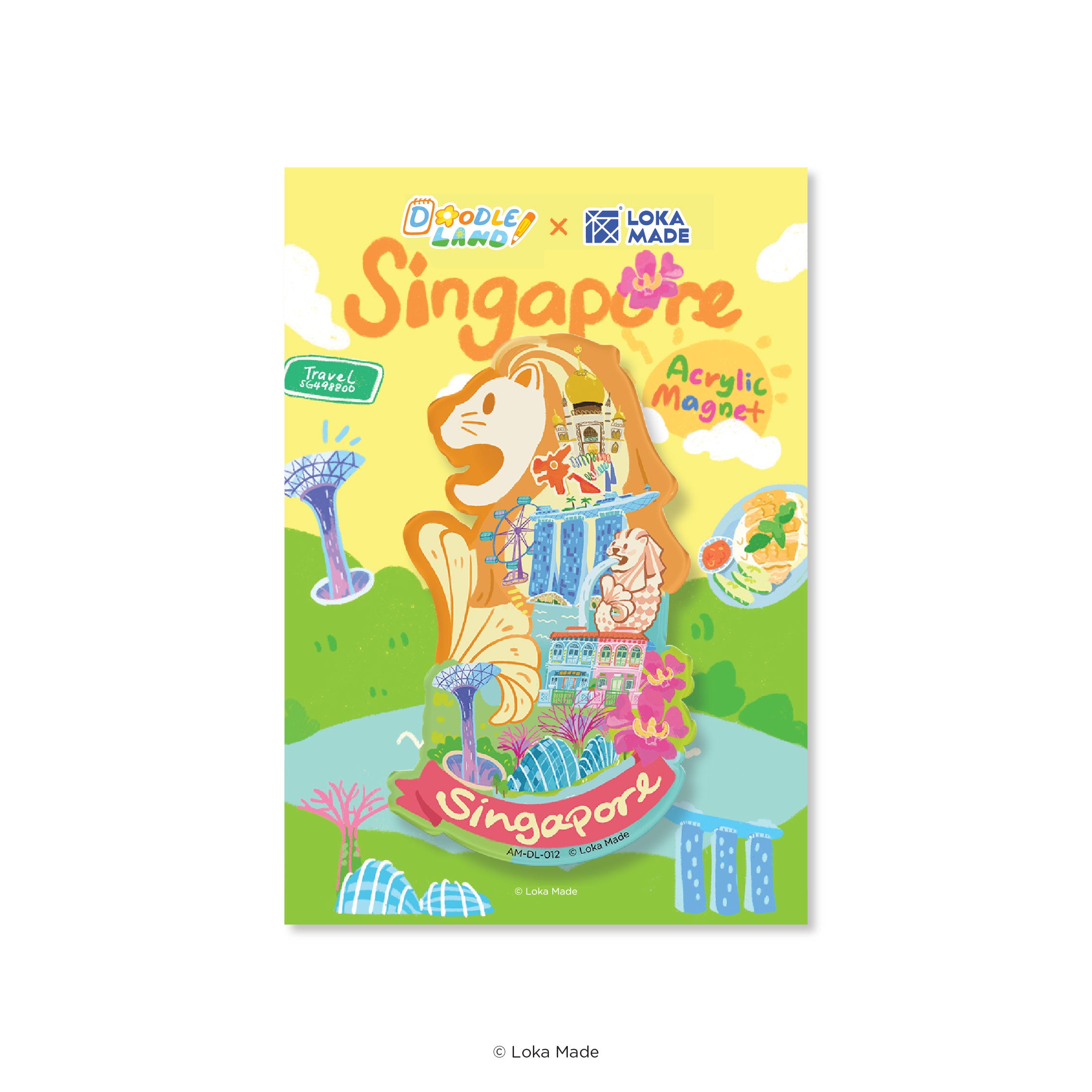 Doodle Land: Magical Lion City - Acrylic Magnet
