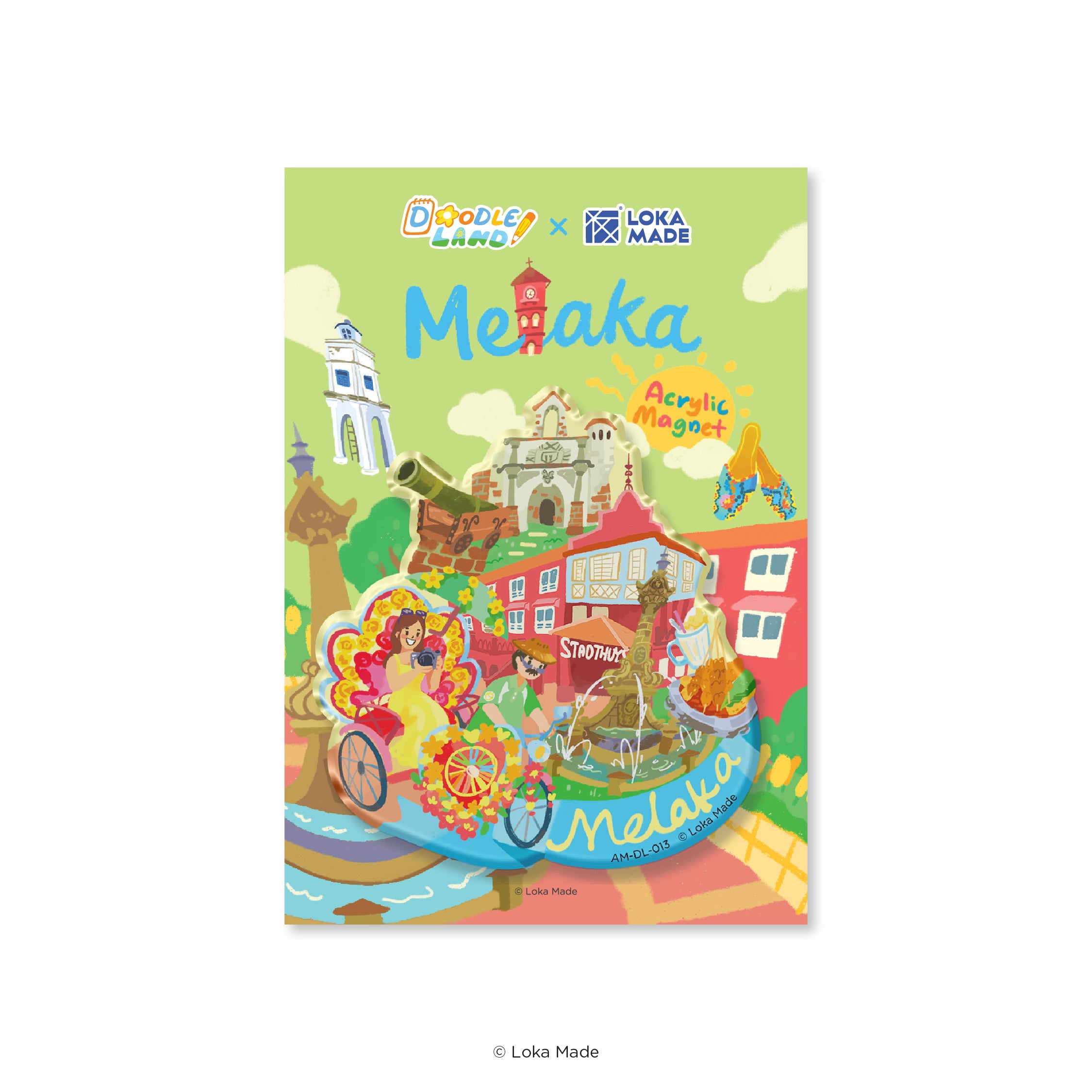 Doodle Land: Melaka Heritage Trail - Acrylic Magnet