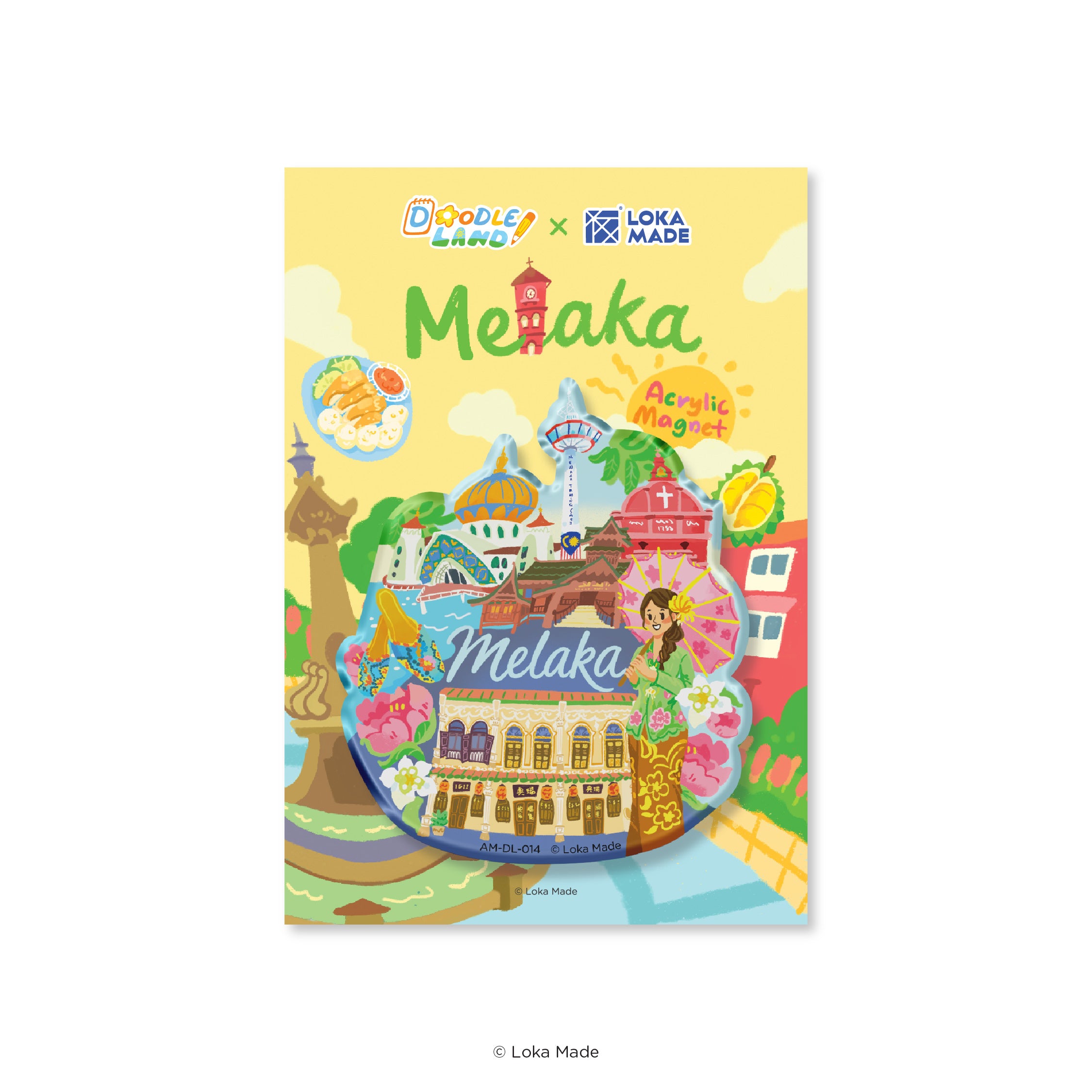 Doodle Land: Melaka Stories in Bloom - Acrylic Magnet