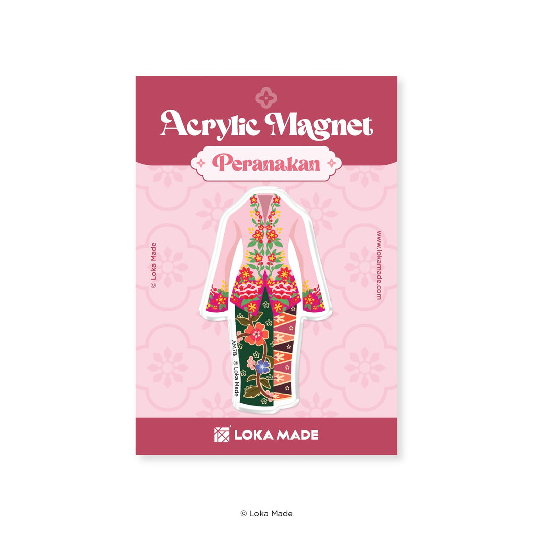 Pink Sapphire Kebaya - Acrylic Magnet