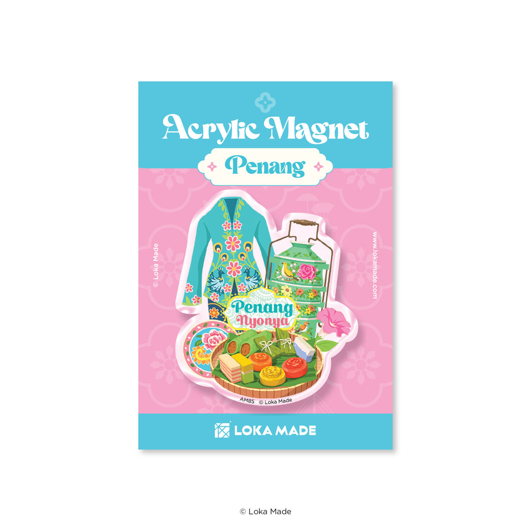 Acrylic Magnet: Kebaya & Kuih Delight | Loka Made