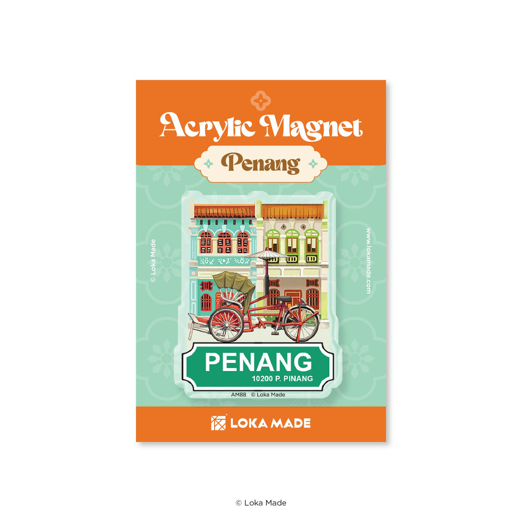 Jalan-Jalan Trishaw - Acrylic Magnet