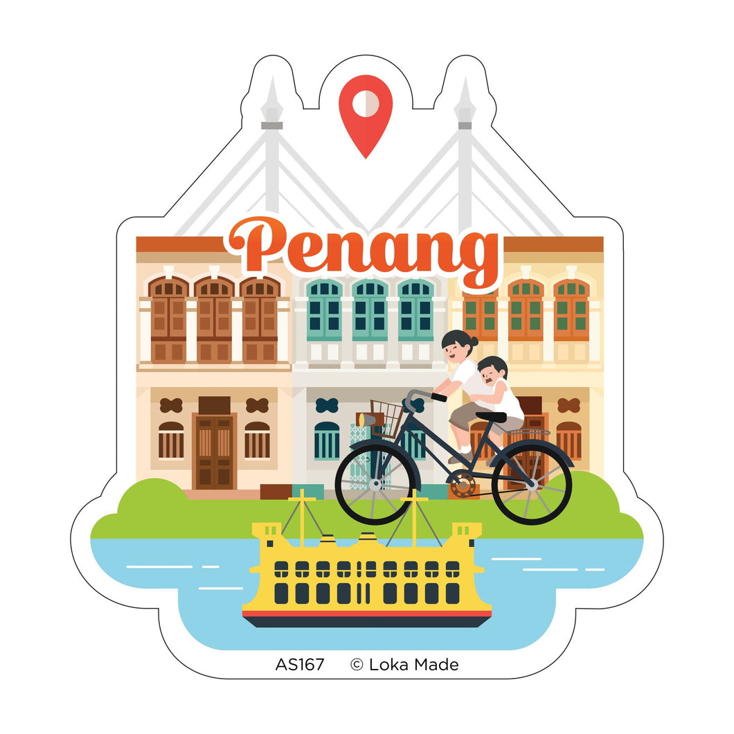 Luggage sticker: Penang Heritage Corners | Loka Made