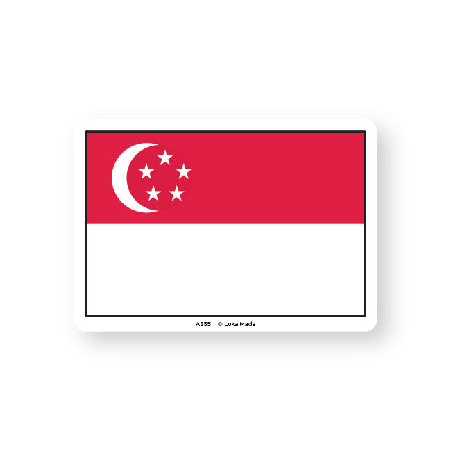 Luggage sticker: Singapore Flag | Loka Made