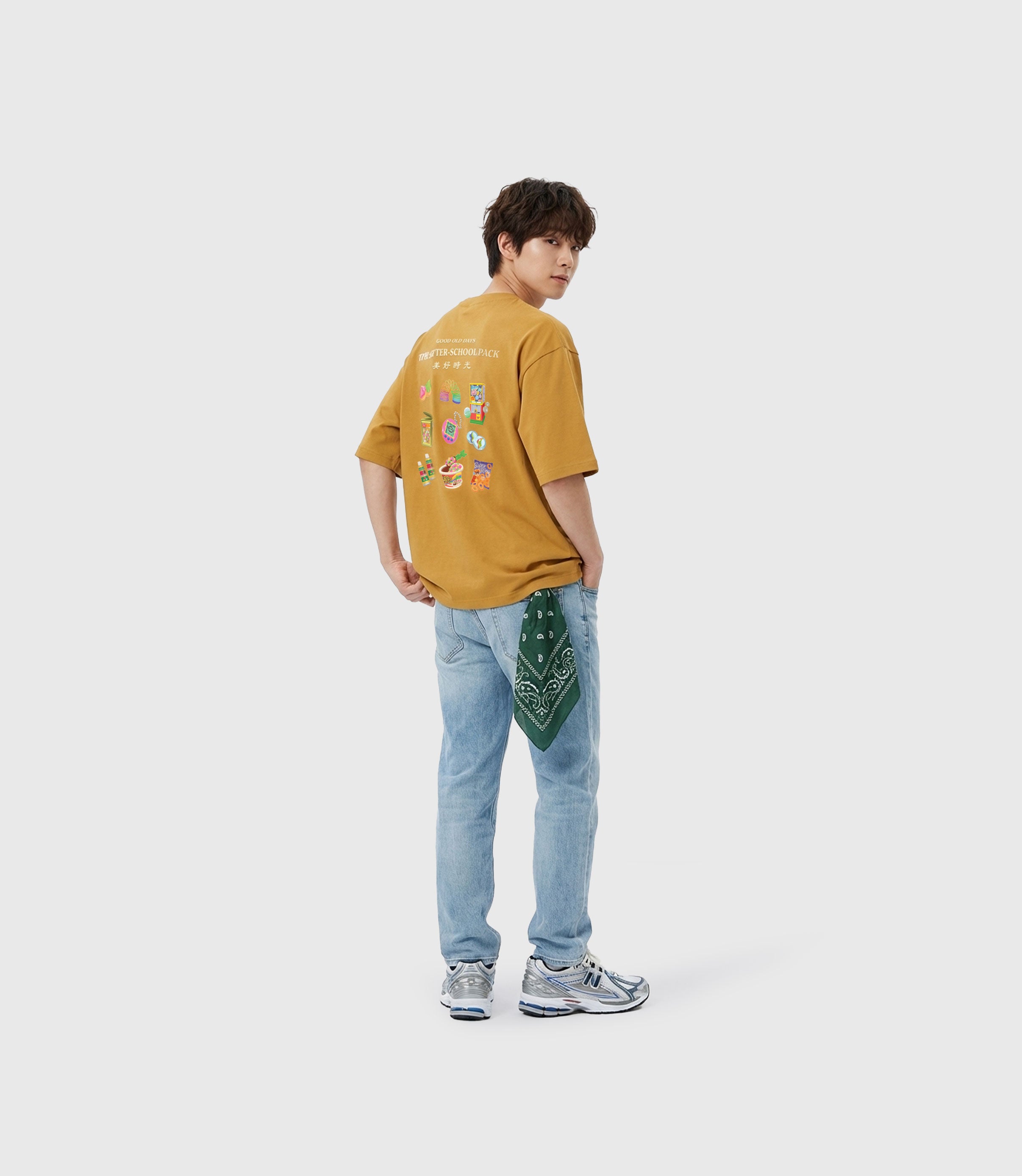 Oxwhite x Loka Made CNY Good Old Days Tee: The After School Pack (Mustard)