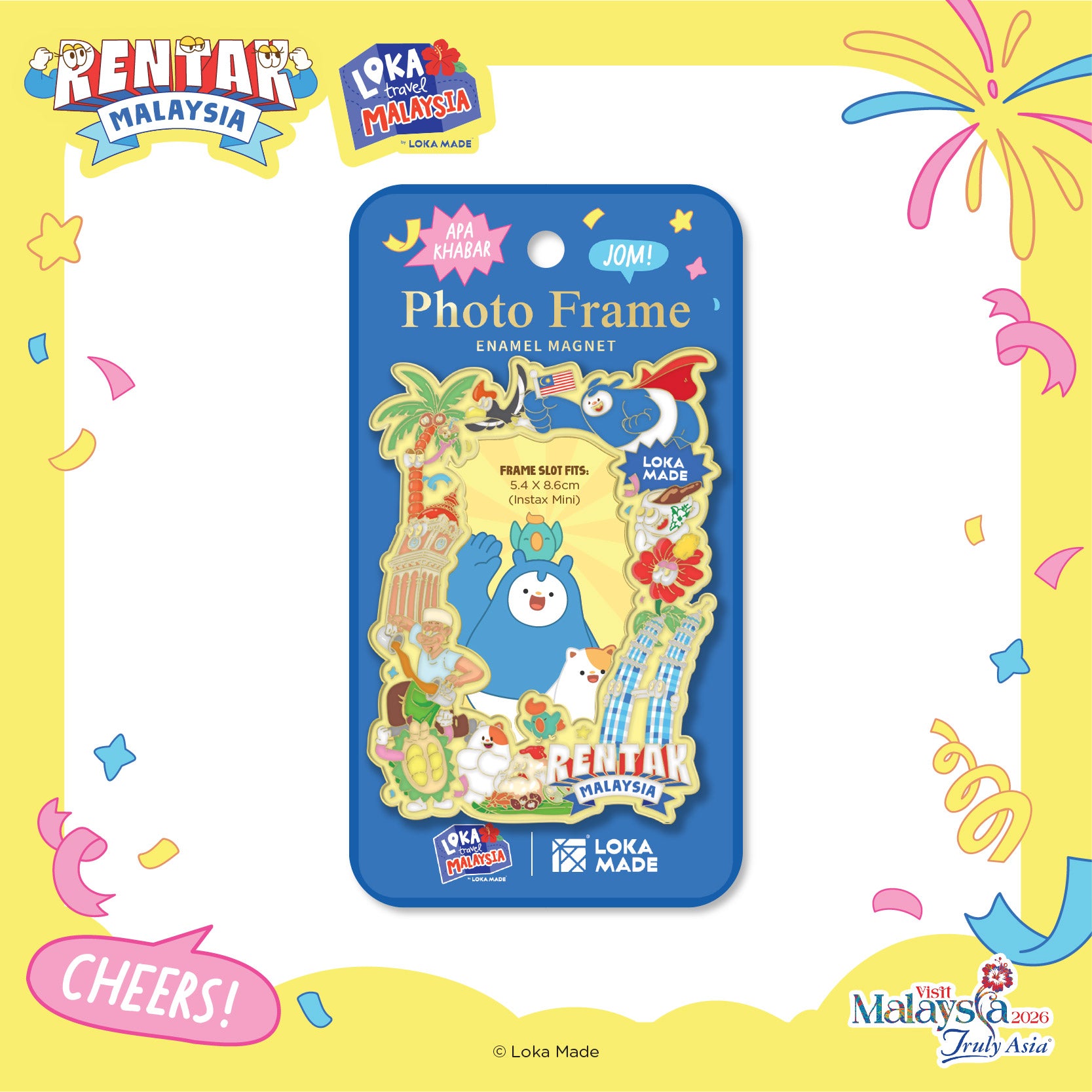 Rentak Malaysia: Loka Travel Malaysia - Enamel Magnet Photo Frame
