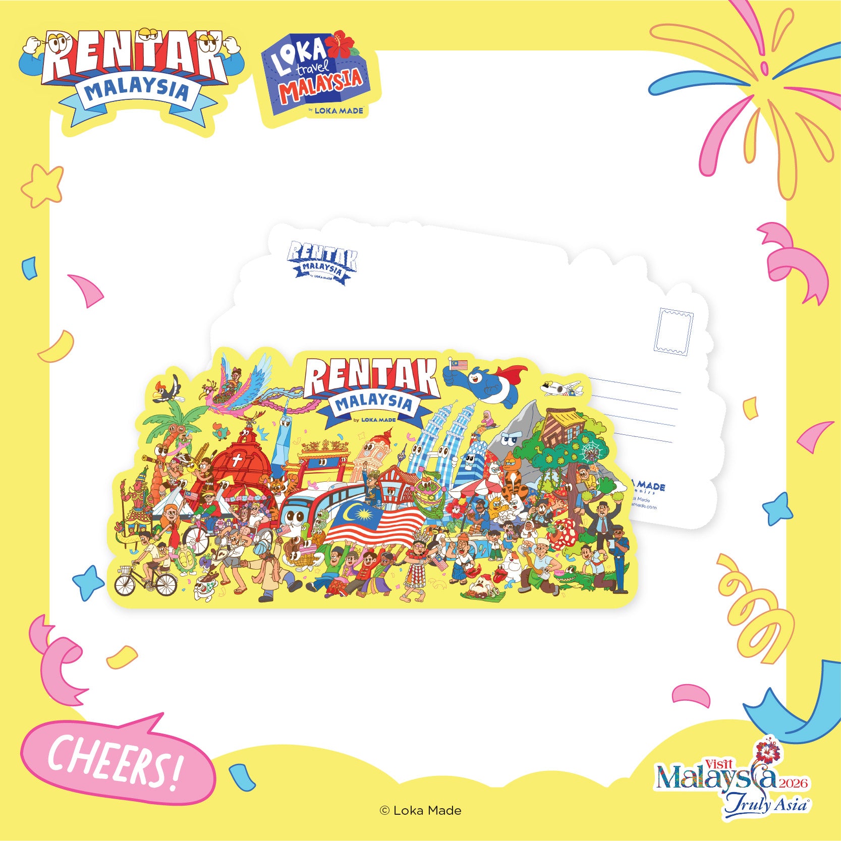 Rentak Malaysia - Malaysia Shaped Postcard