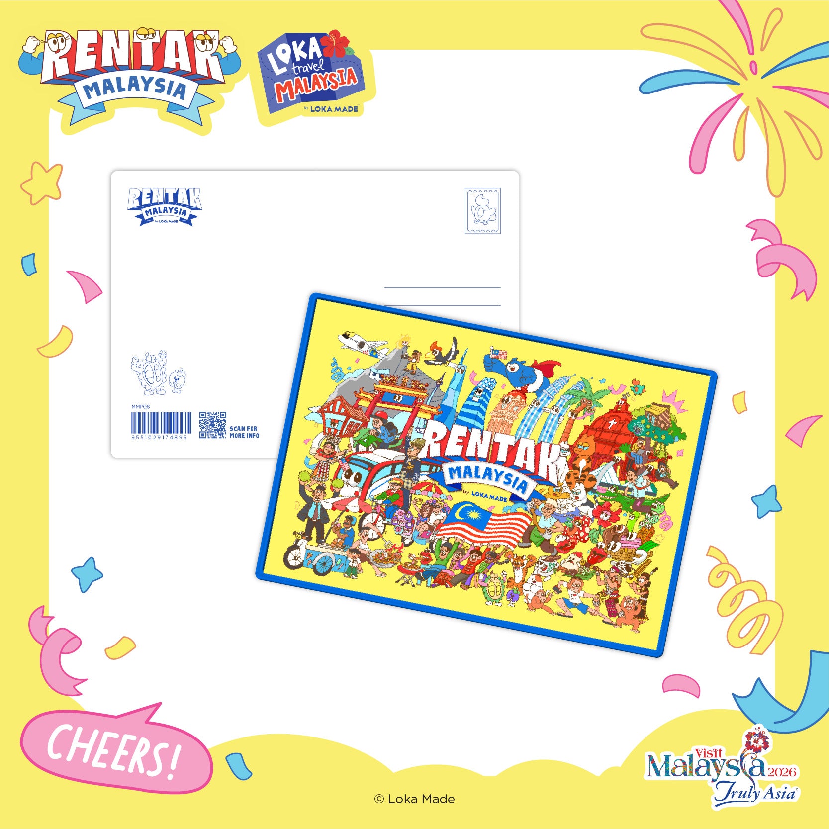 Rentak Malaysia - Metal Postcard