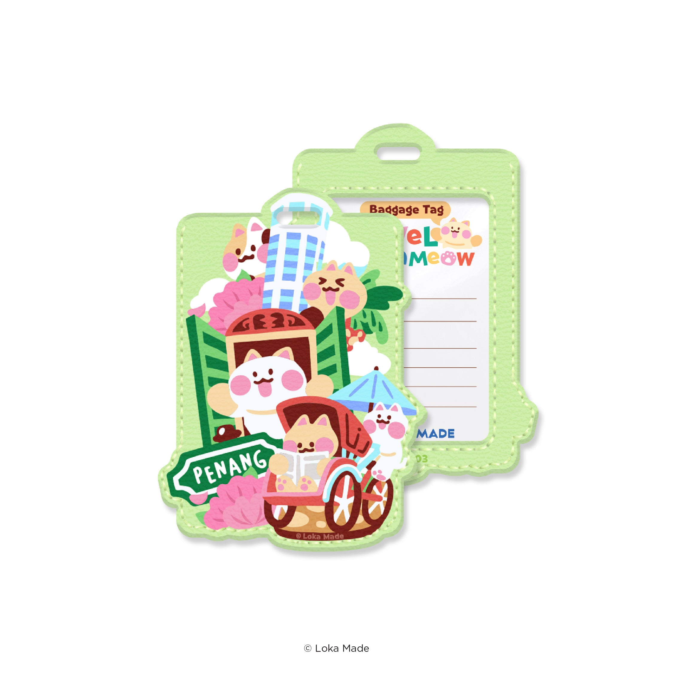 Travel Bersameow: Penang - PU Leather Baggage Tag