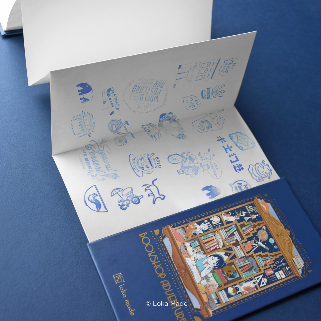 Bookshop Adventures 'Midnight Pages' - Stamp Book