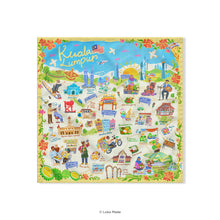 Load image into Gallery viewer, Doodle Land: Have A Super Cool Day in Kuala Lumpur - Tea Towel
