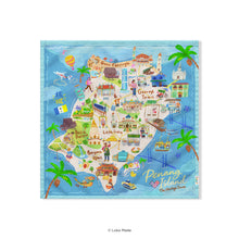 Load image into Gallery viewer, Doodle Land: Penang Island Map - Tea Towel
