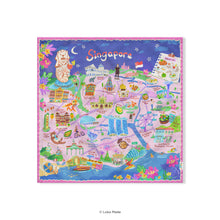 Load image into Gallery viewer, Doodle Land: City Walk in Singapore - Tea Towel
