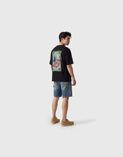 Load image into Gallery viewer, Oxwhite x Loka Made Truly Asia Print Tee: Cari Rafflesia (Black Tee)
