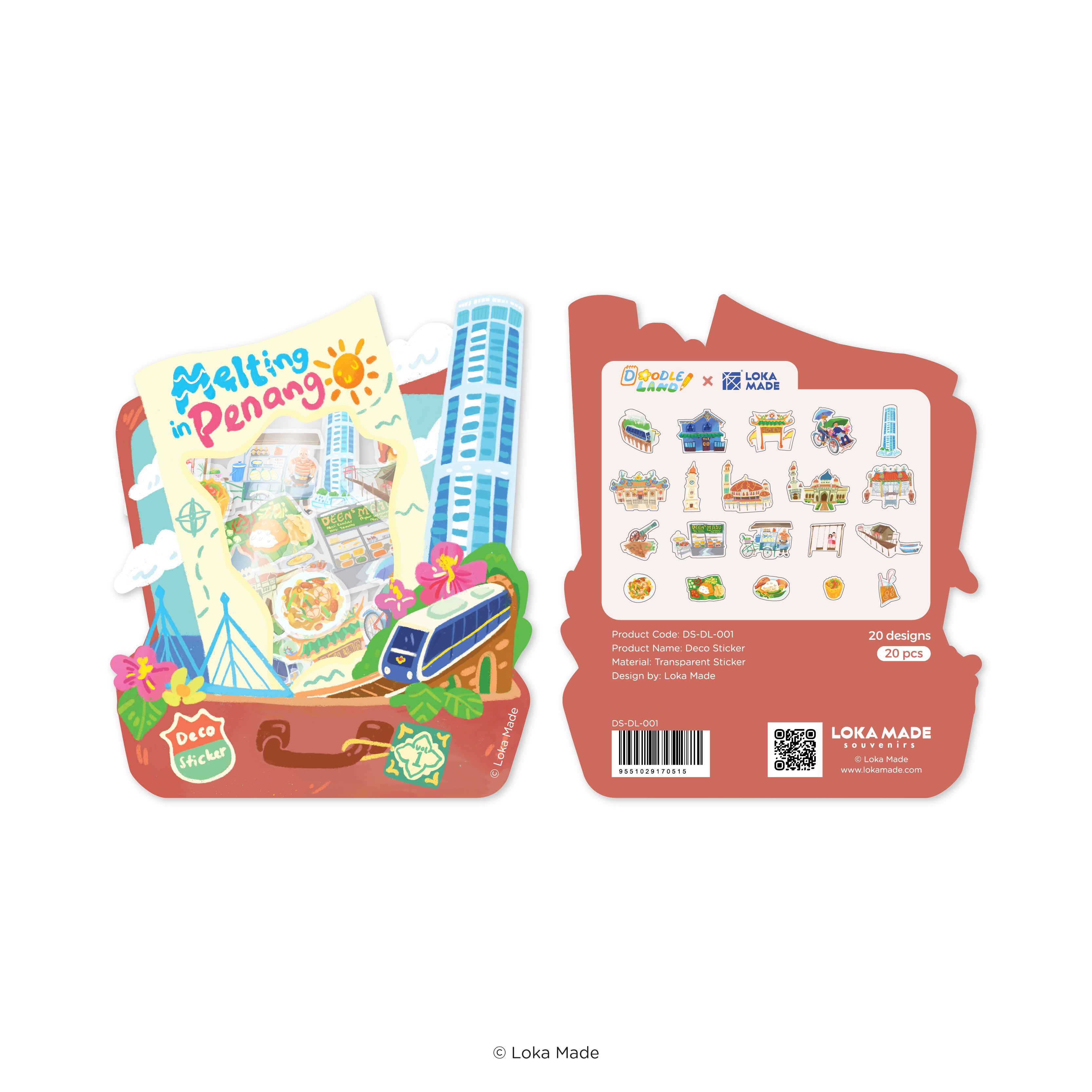 Doodle Land: Melting At Penang 1 - Deco Sticker